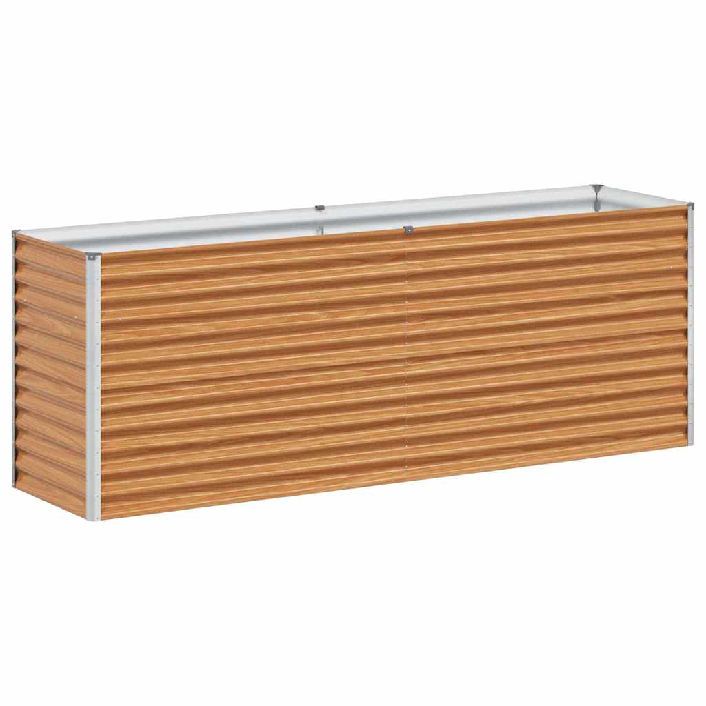Hochbeet Hellbraun 195 x 50 x 68 cm Verzinkter Stahl