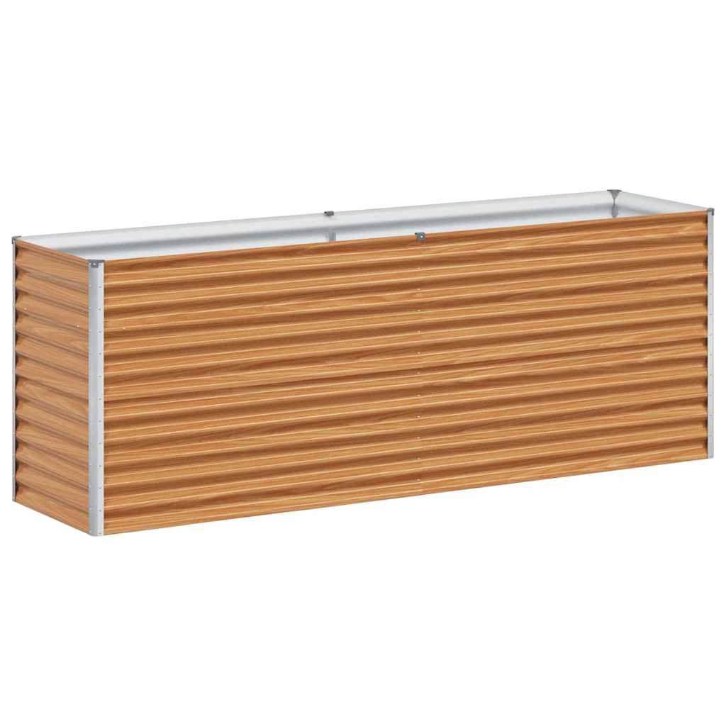 Hochbeet Hellbraun 195 x 50 x 68 cm Verzinkter Stahl