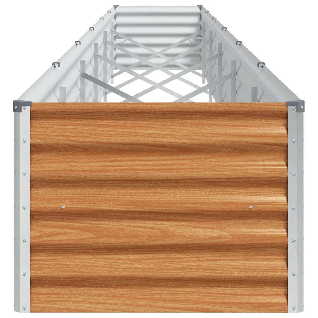 Hochbeet Hellbraun 582 x 50 x 36 cm Verzinkter Stahl