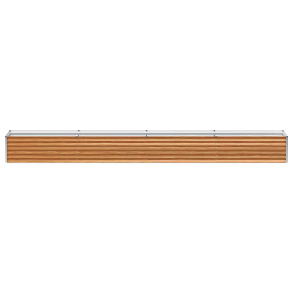 Hochbeet Hellbraun 390 x 50 x 36 cm Verzinkter Stahl