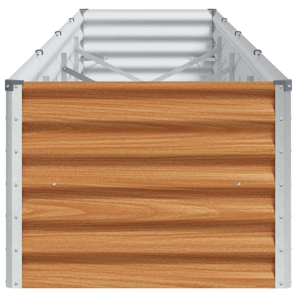 Hochbeet Hellbraun 390 x 50 x 36 cm Verzinkter Stahl