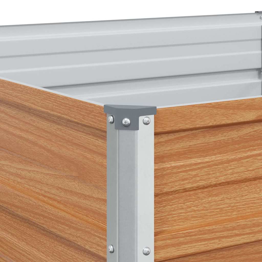 Hochbeet Hellbraun 240 x 80 x 77 cm Verzinkter Stahl