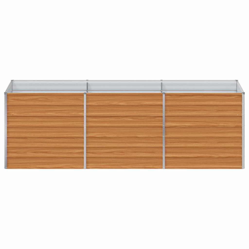 Hochbeet Hellbraun 240 x 80 x 77 cm Verzinkter Stahl