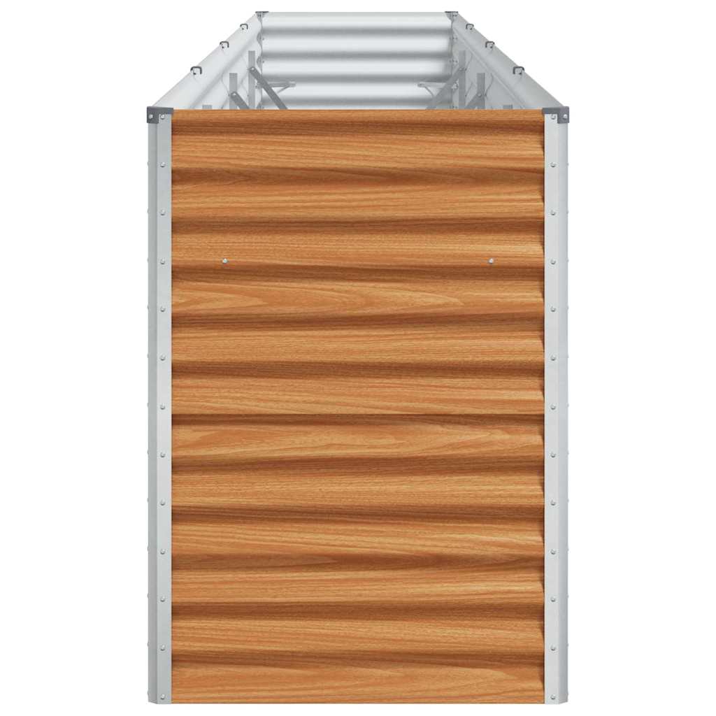 Hochbeet Hellbraun 390 x 50 x 68 cm Verzinkter Stahl
