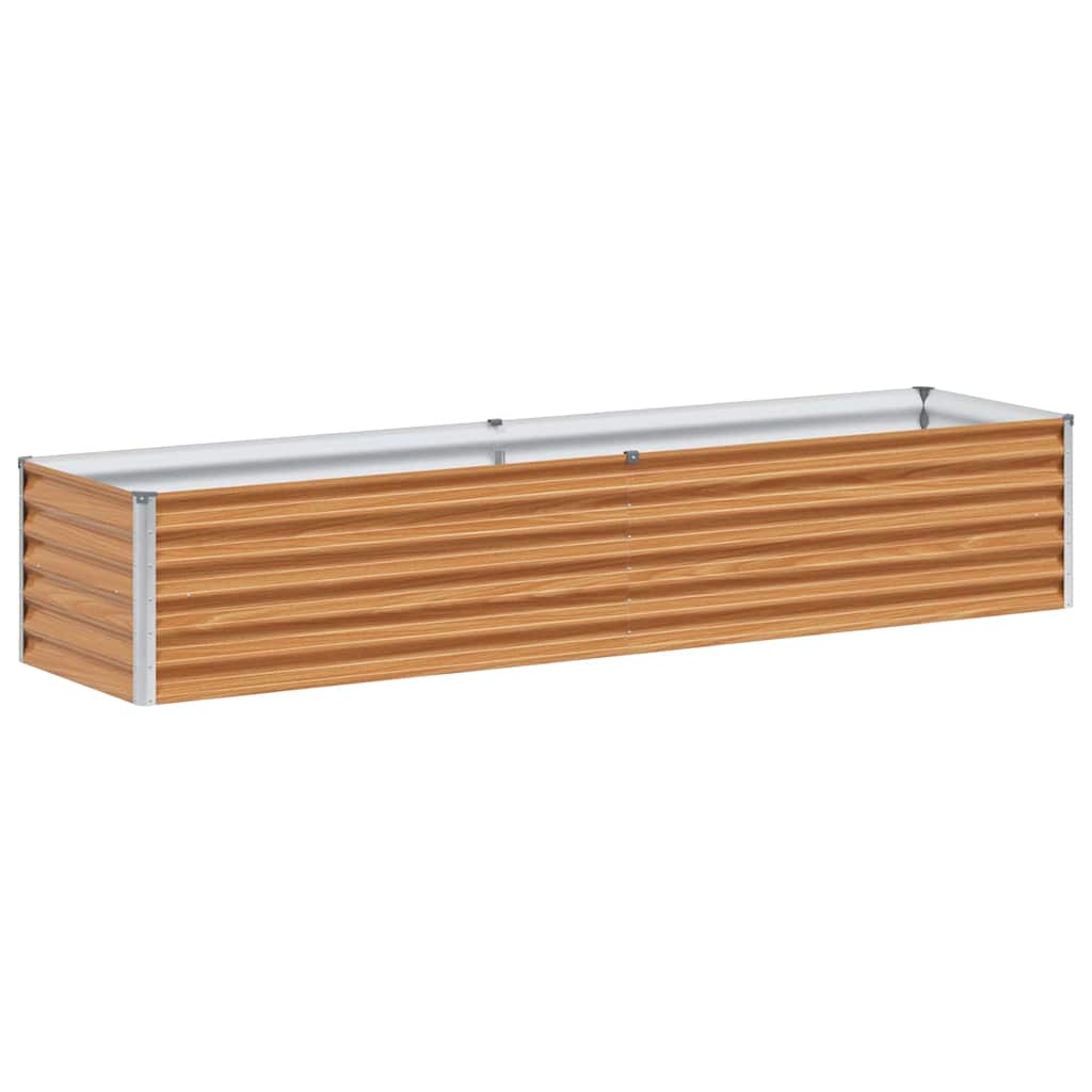 Hochbeet Hellbraun 195 x 50 x 36 cm Verzinkter Stahl