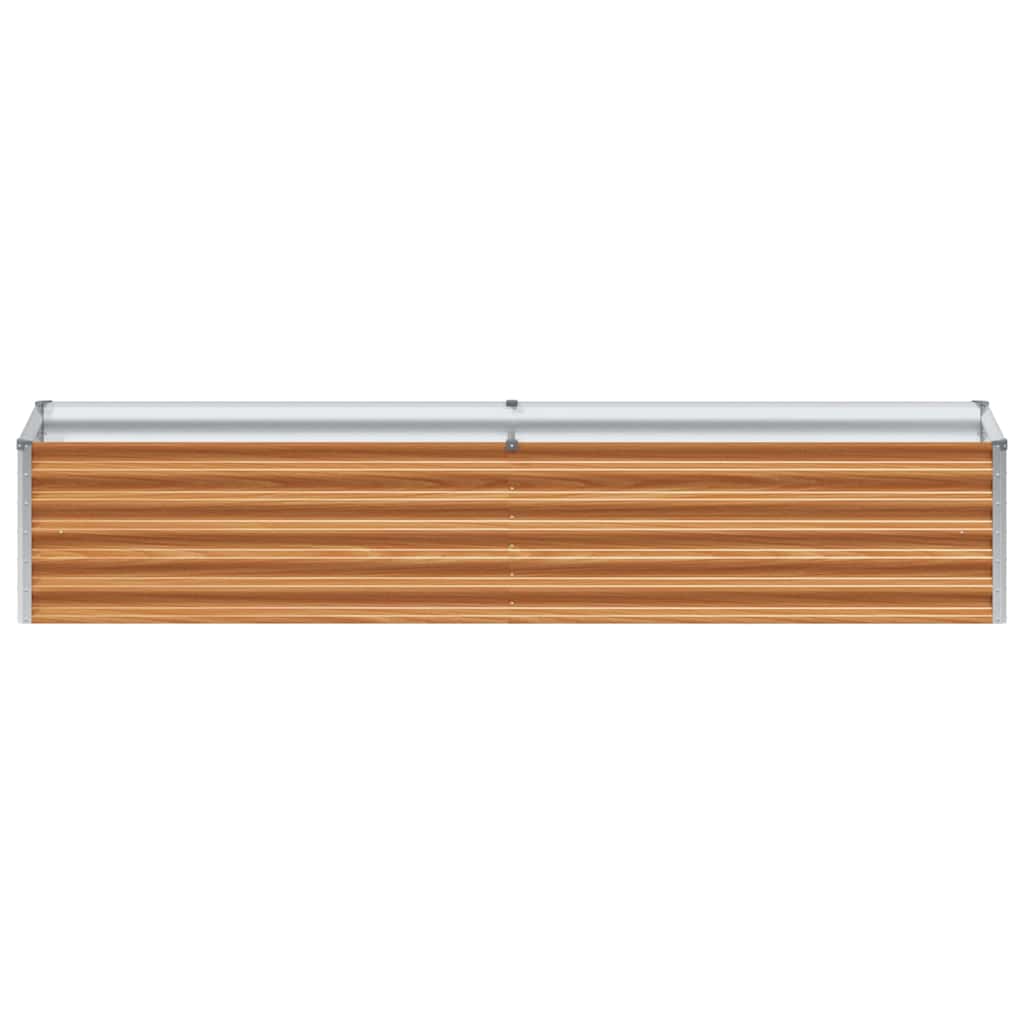 Hochbeet Hellbraun 195 x 50 x 36 cm Verzinkter Stahl