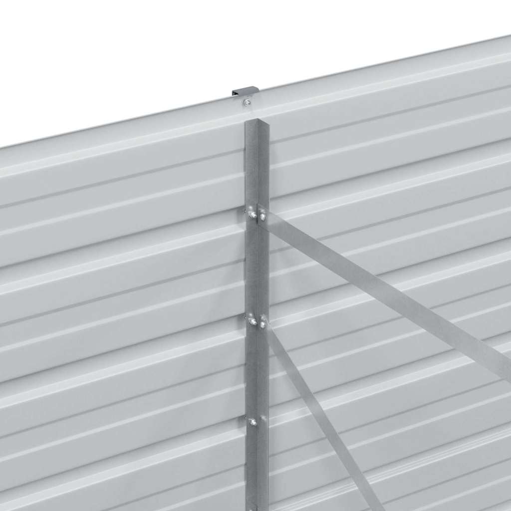 Hochbeet Hellbraun 320 x 80 x 77 cm Verzinkter Stahl