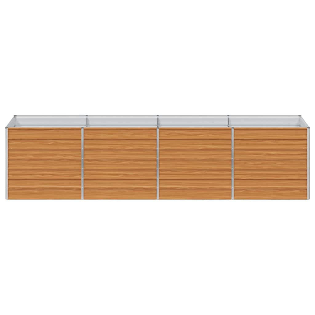 Hochbeet Hellbraun 320 x 80 x 77 cm Verzinkter Stahl