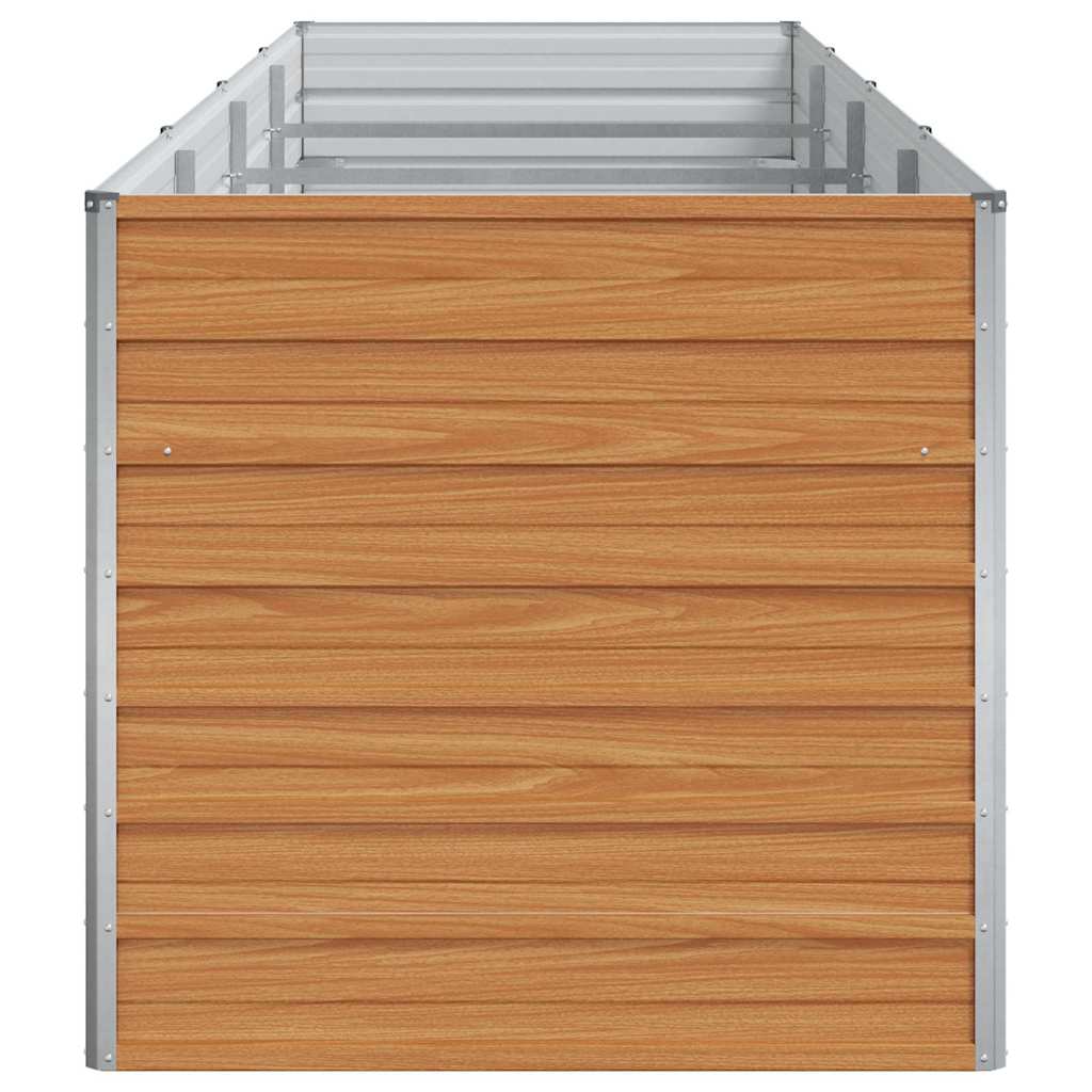 Hochbeet Hellbraun 320 x 80 x 77 cm Verzinkter Stahl