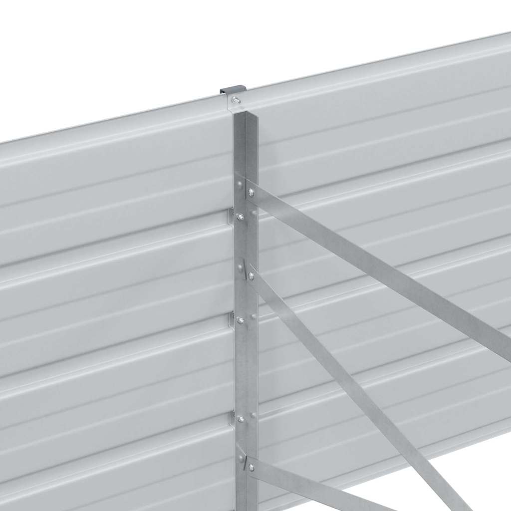 Hochbeet Hellbraun 160 x 80 x 45 cm Verzinkter Stahl