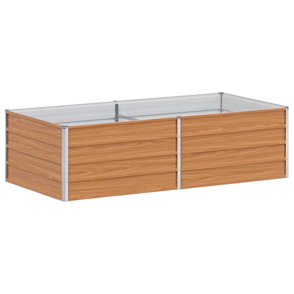 Hochbeet Hellbraun 160 x 80 x 45 cm Verzinkter Stahl