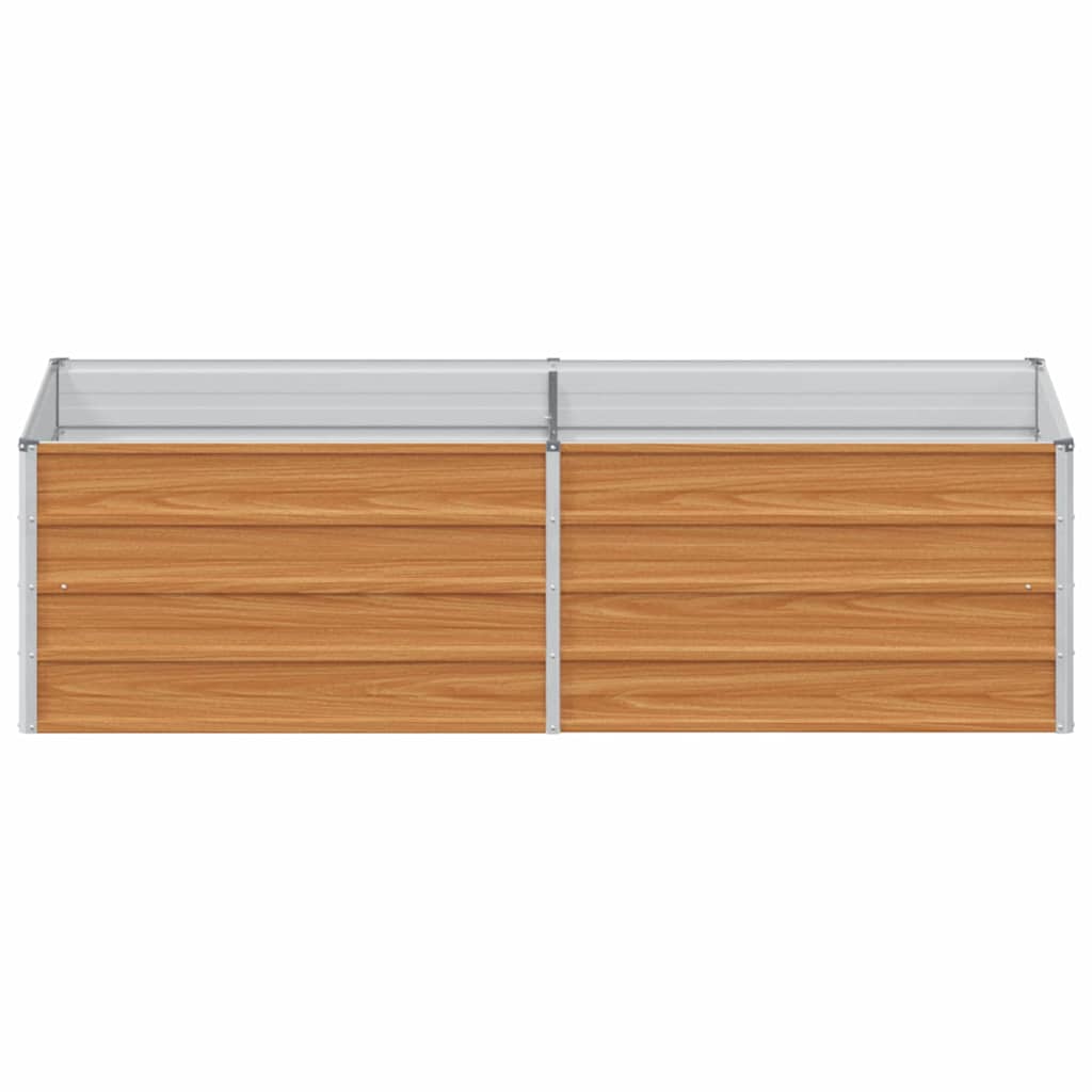 Hochbeet Hellbraun 160 x 80 x 45 cm Verzinkter Stahl