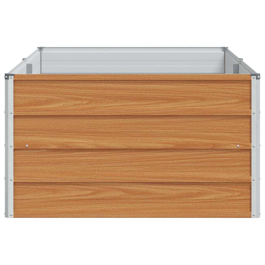 Hochbeet Hellbraun 160 x 80 x 45 cm Verzinkter Stahl
