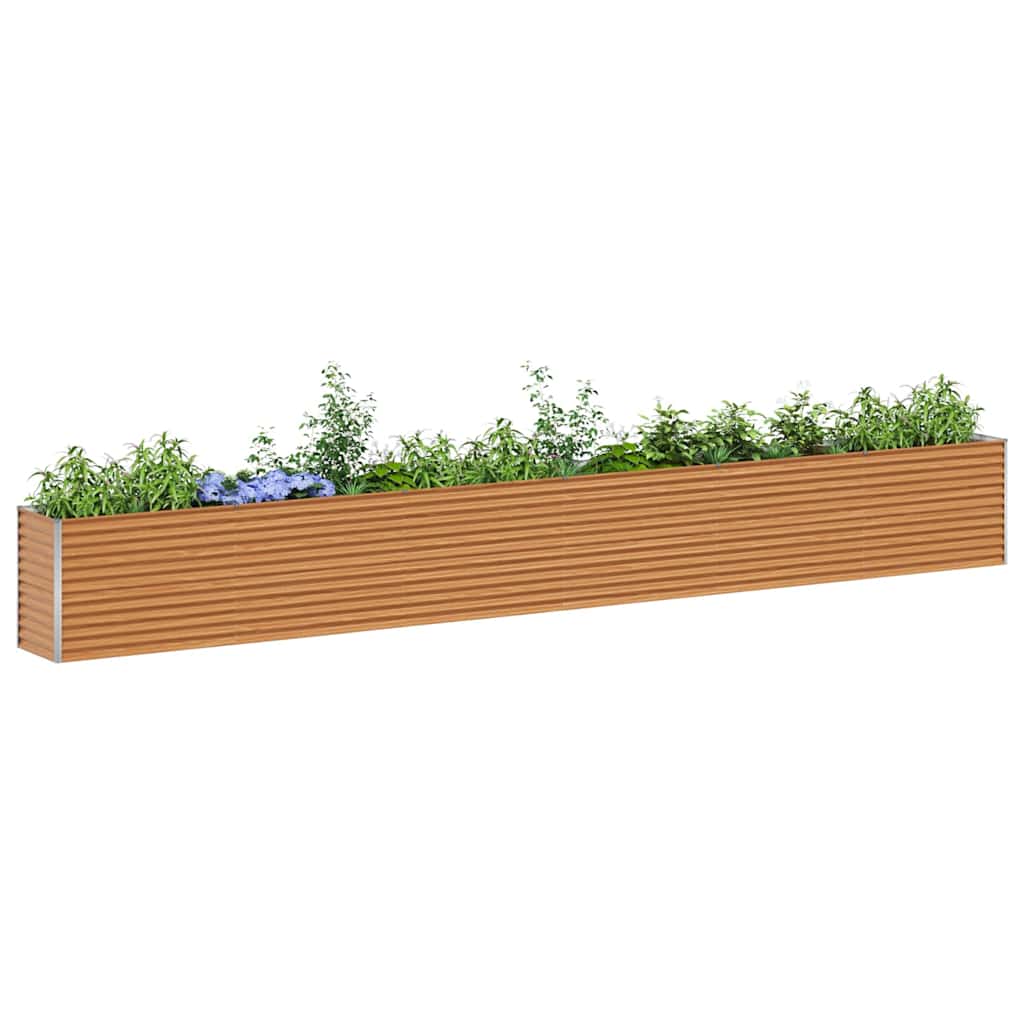 Hochbeet Hellbraun 582 x 50 x 68 cm Verzinkter Stahl