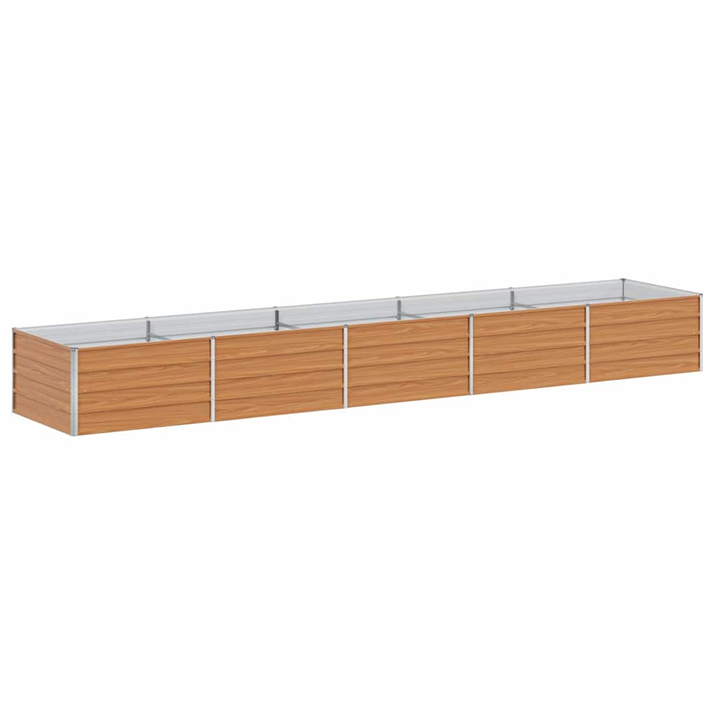 Hochbeet Hellbraun 400 x 80 x 45 cm Verzinkter Stahl
