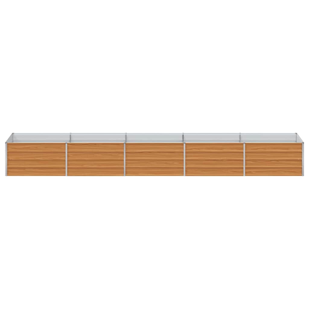 Hochbeet Hellbraun 400 x 80 x 45 cm Verzinkter Stahl
