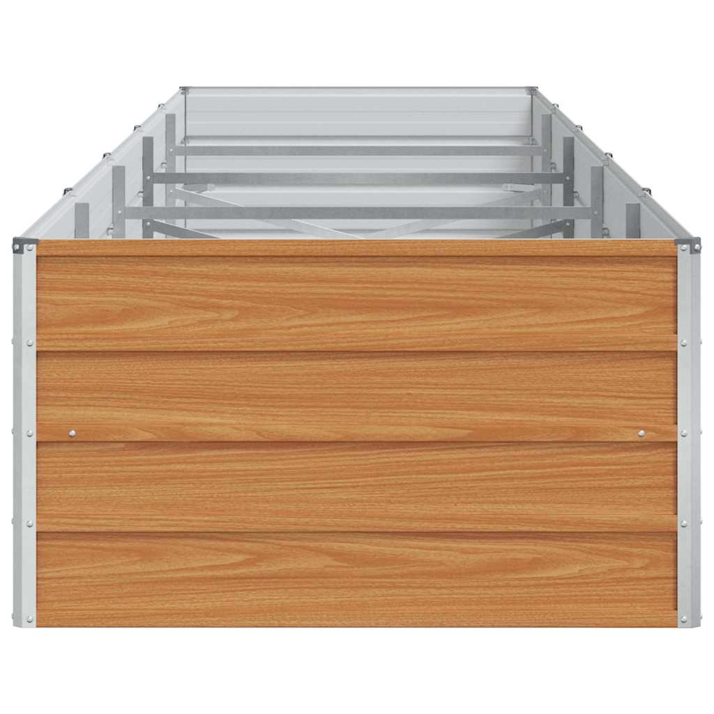 Hochbeet Hellbraun 400 x 80 x 45 cm Verzinkter Stahl
