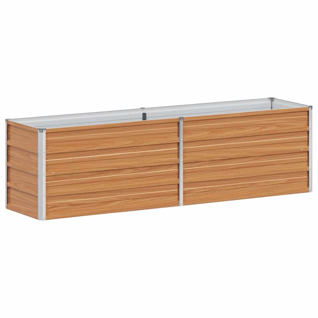 Hochbeet Hellbraun 160 x 40 x 45 cm Verzinkter Stahl