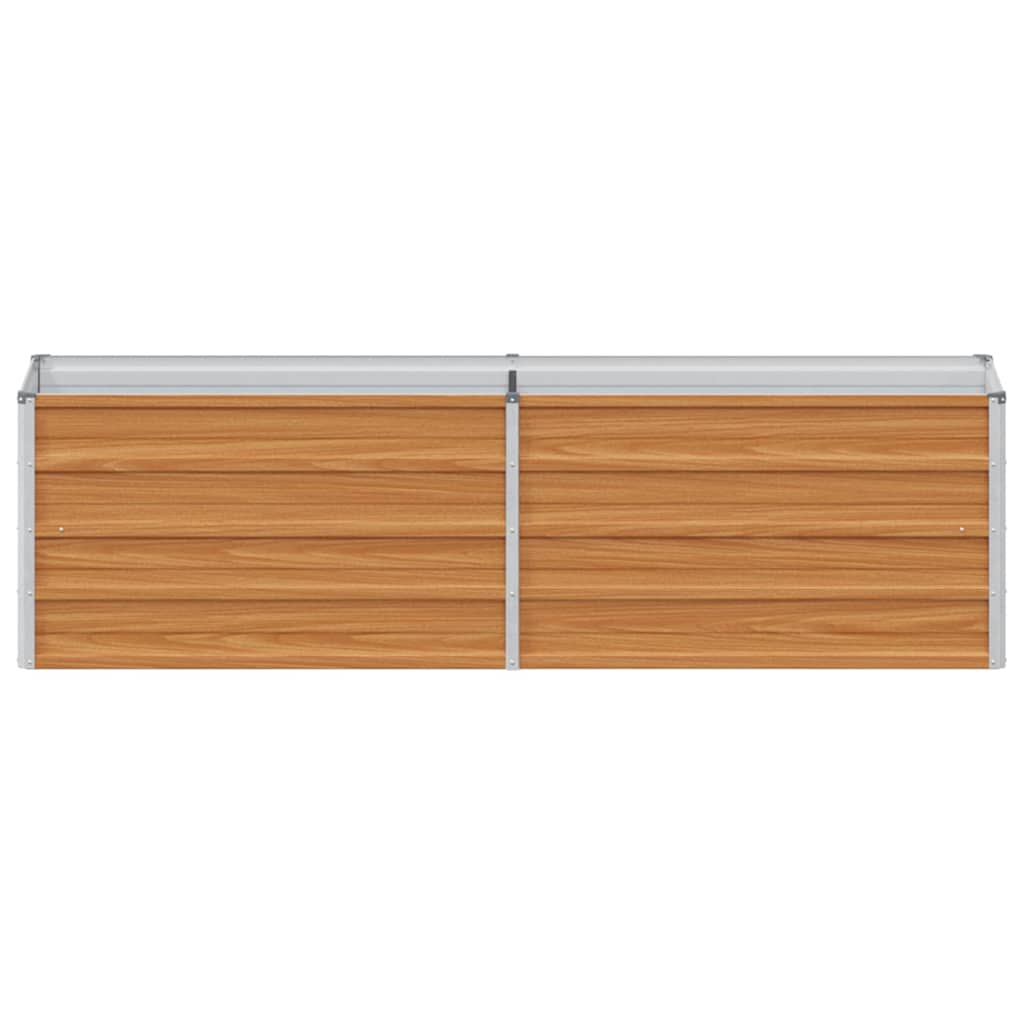 Hochbeet Hellbraun 160 x 40 x 45 cm Verzinkter Stahl