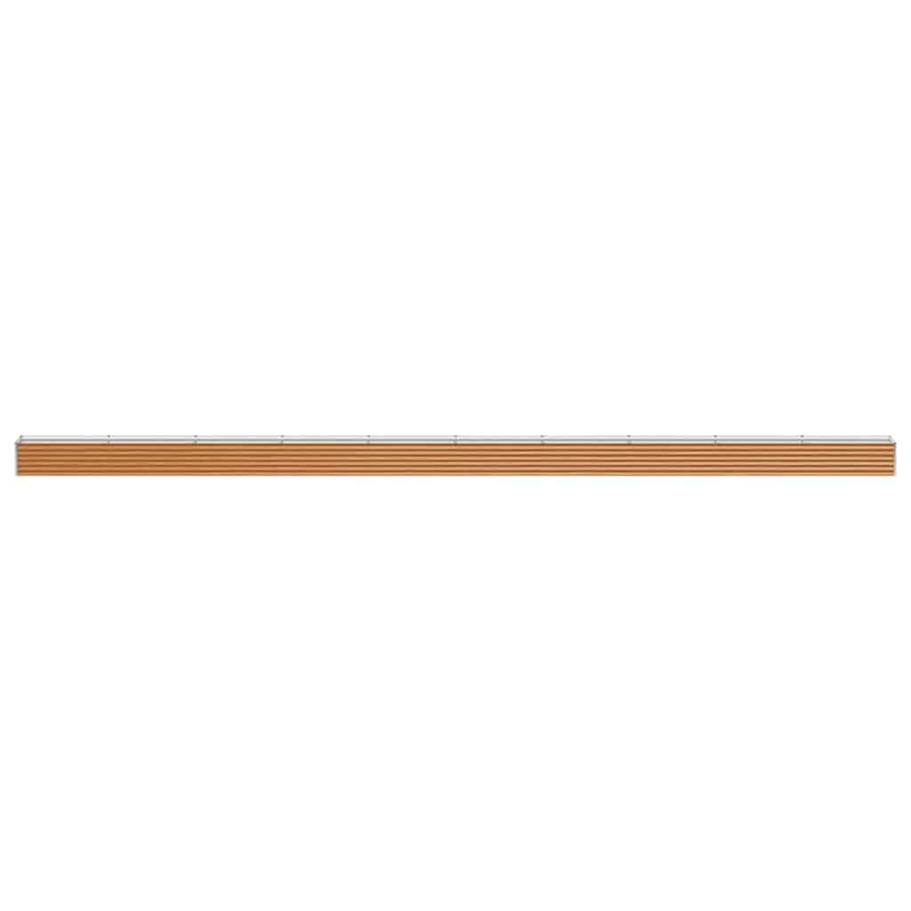 Hochbeet Hellbraun 970 x 50 x 36 cm Verzinkter Stahl