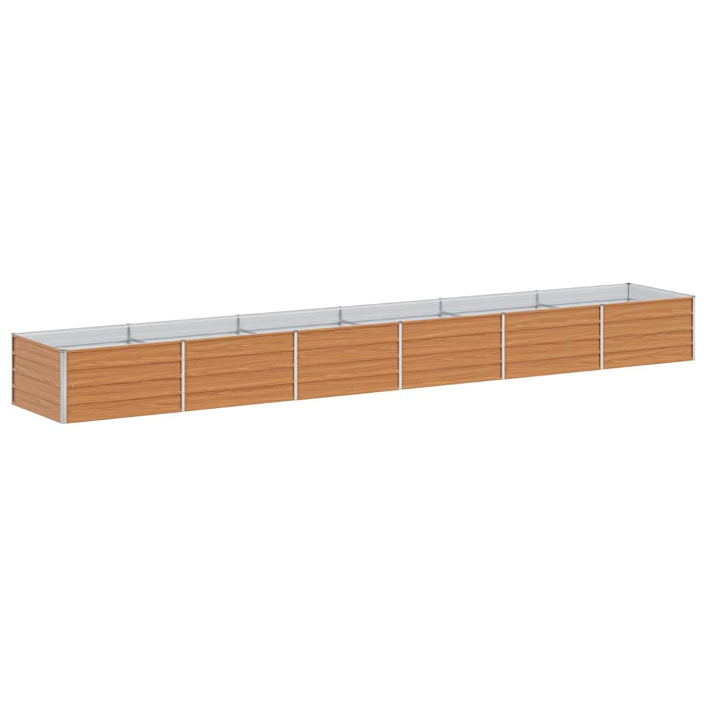 Hochbeet Hellbraun 480 x 80 x 45 cm Verzinkter Stahl