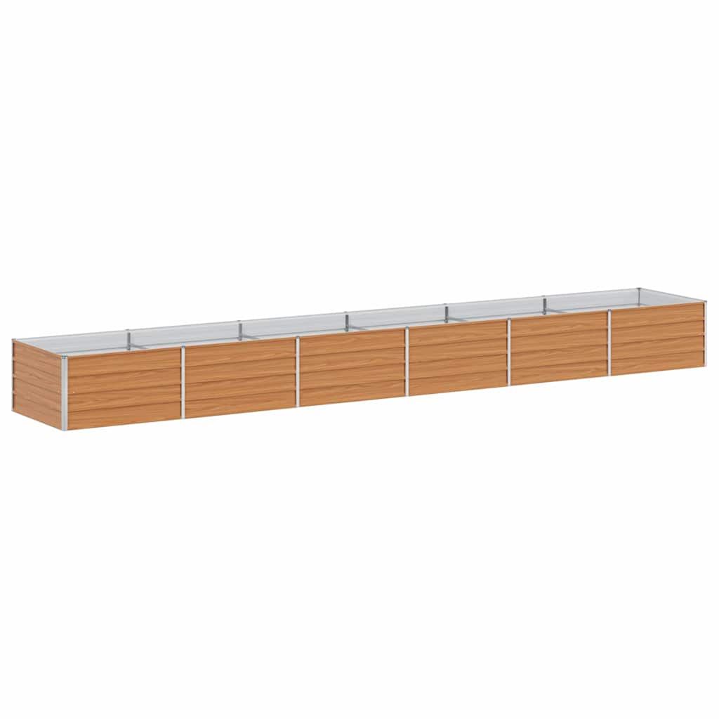 Hochbeet Hellbraun 480 x 80 x 45 cm Verzinkter Stahl