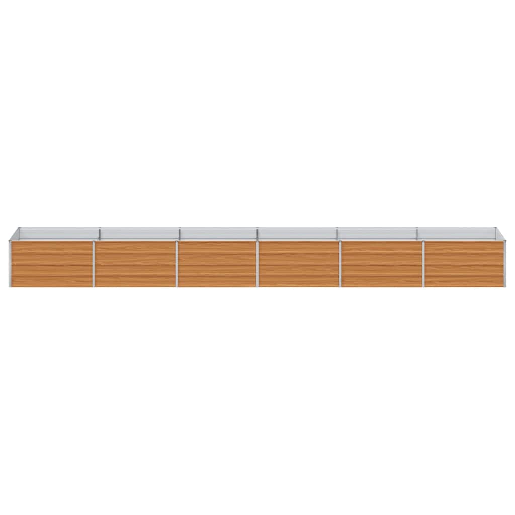 Hochbeet Hellbraun 480 x 80 x 45 cm Verzinkter Stahl