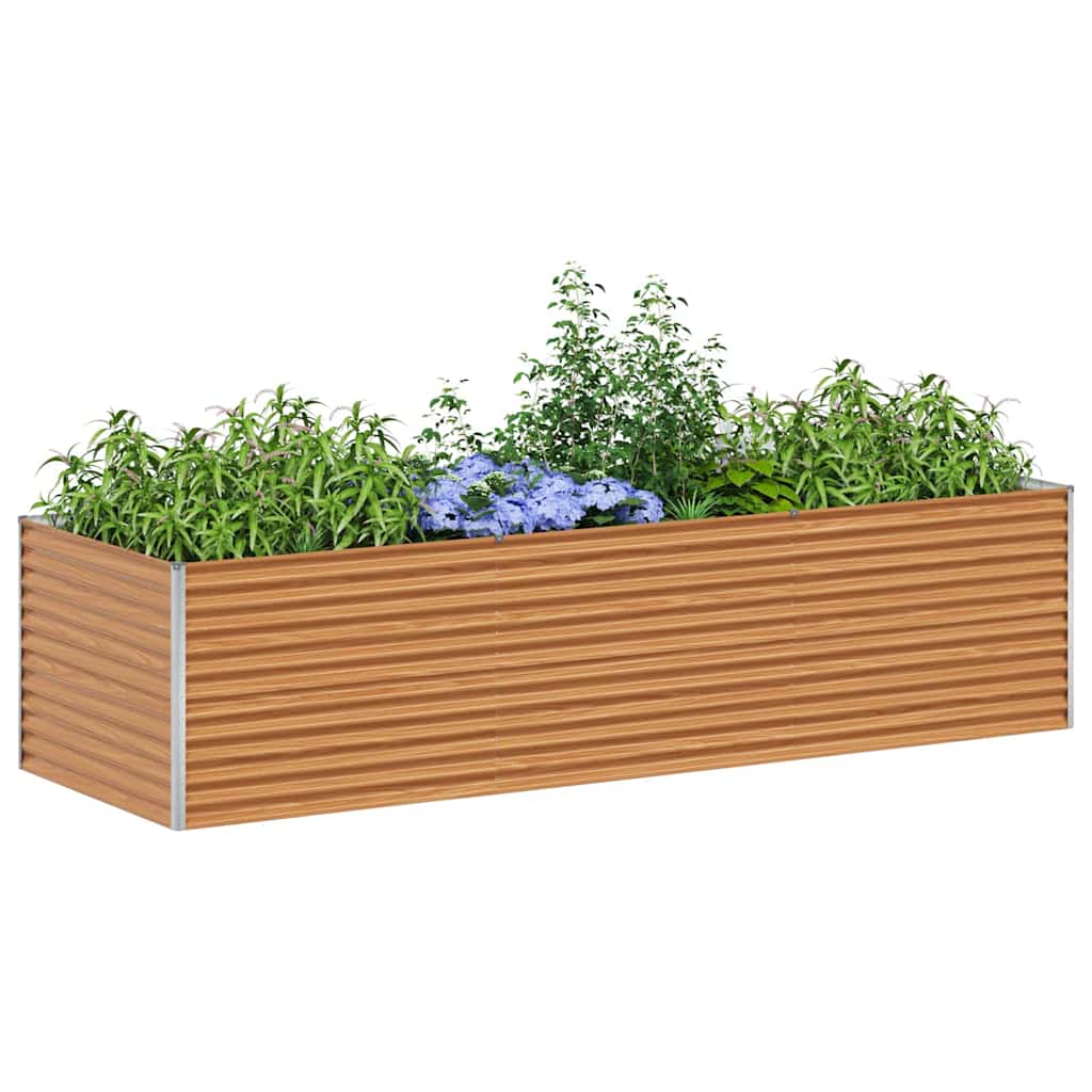 Hochbeet Hellbraun 290 x 100 x 68 cm Verzinkter Stahl