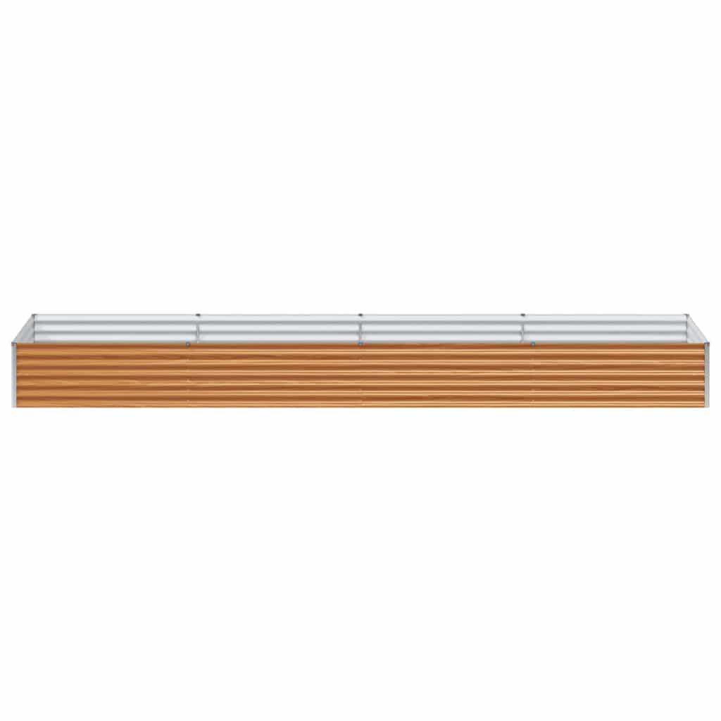 Hochbeet Hellbraun 390 x 100 x 36 cm Verzinkter Stahl
