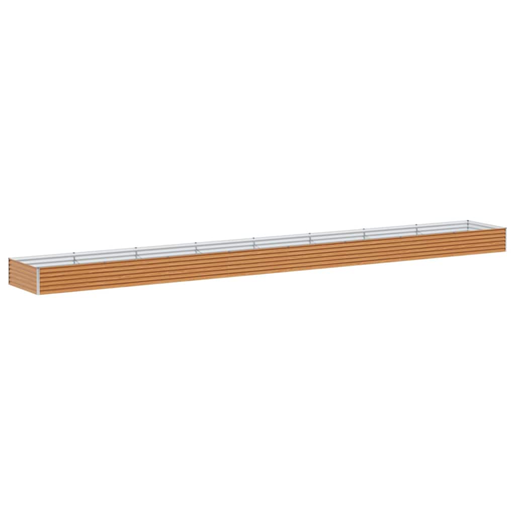 Hochbeet Hellbraun 775 x 100 x 36 cm Verzinkter Stahl
