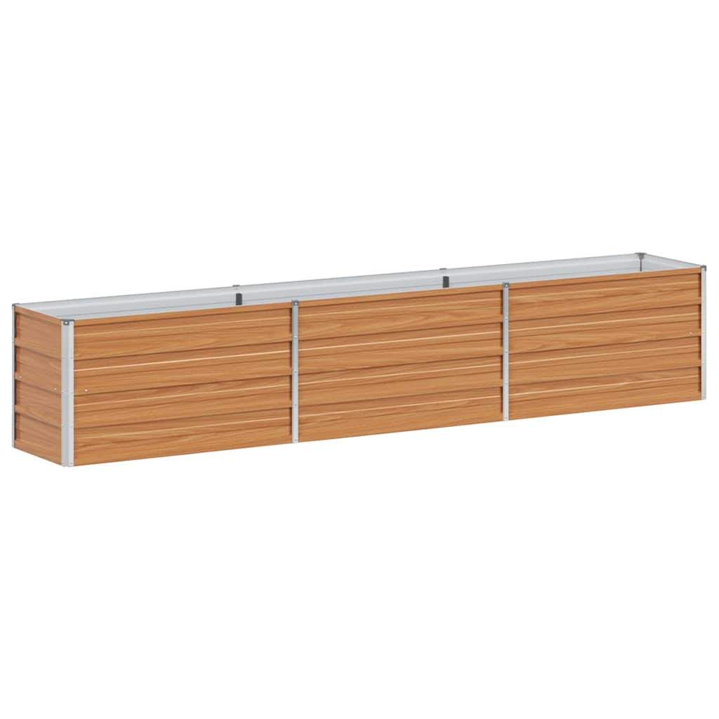 Hochbeet Hellbraun 240 x 40 x 45 cm Verzinkter Stahl