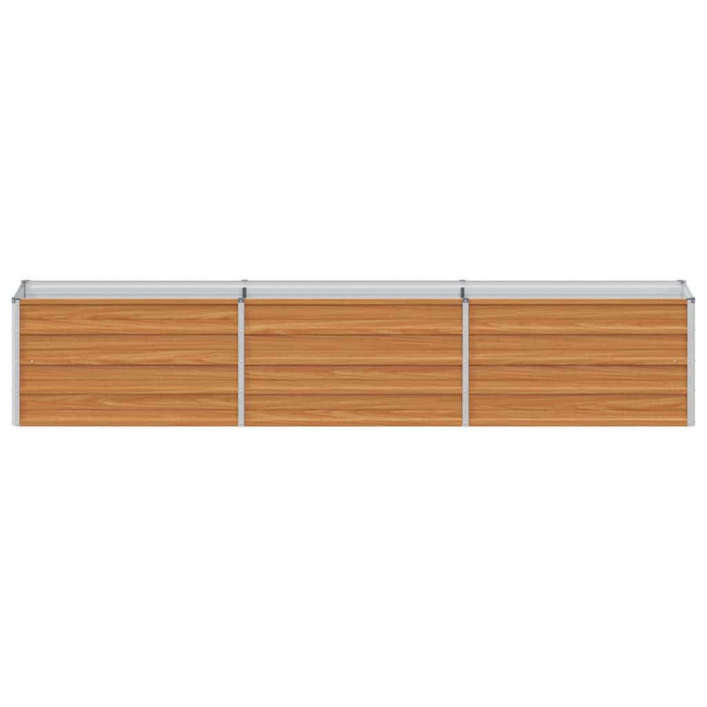 Hochbeet Hellbraun 240 x 40 x 45 cm Verzinkter Stahl