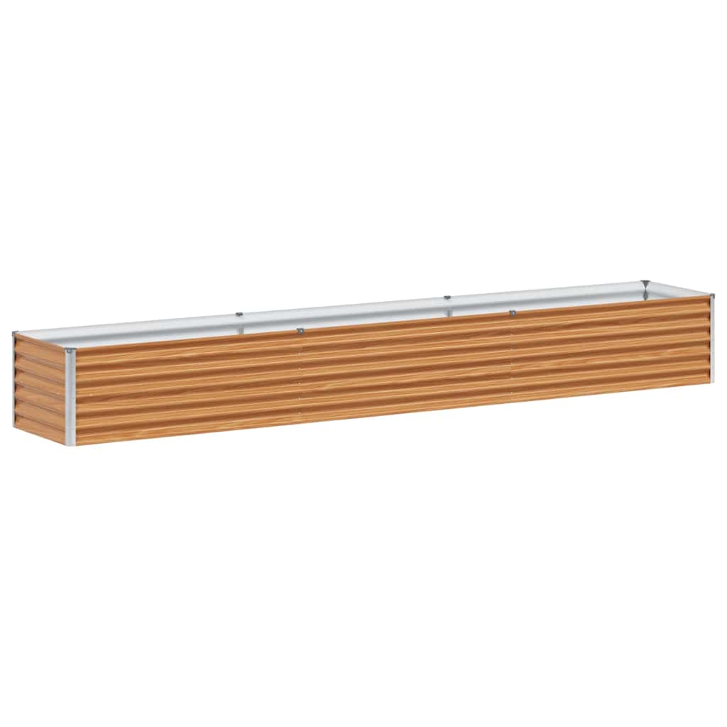 Hochbeet Hellbraun 290 x 50 x 36 cm Verzinkter Stahl