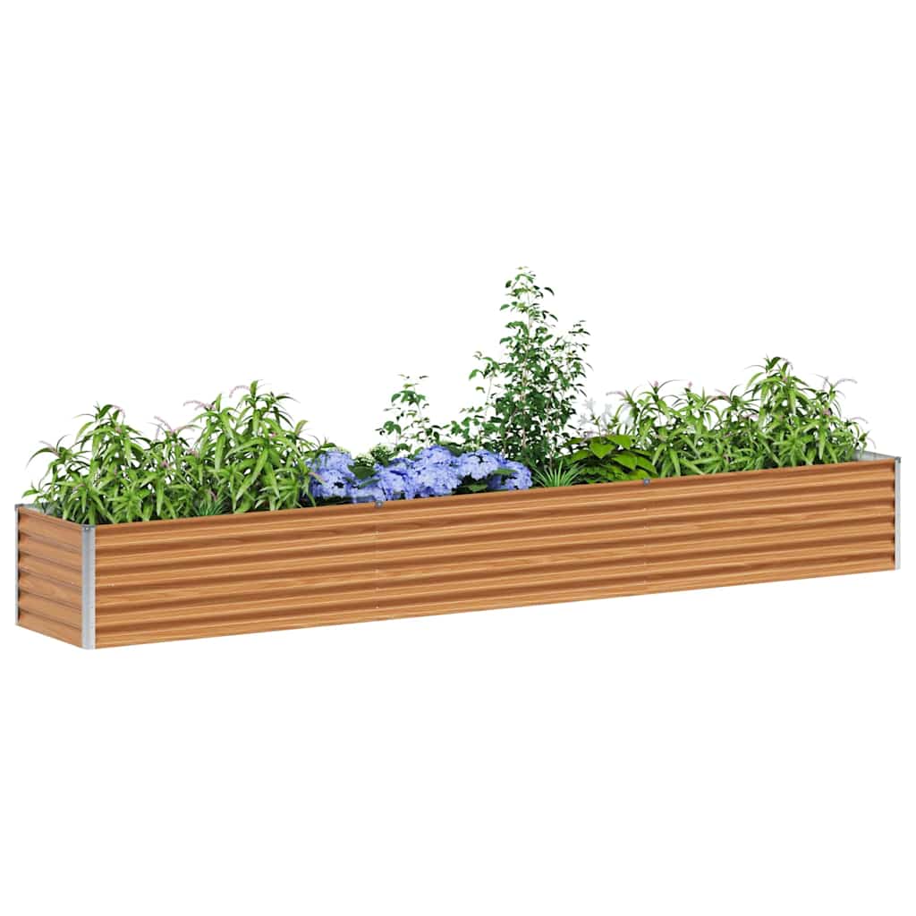 Hochbeet Hellbraun 290 x 50 x 36 cm Verzinkter Stahl
