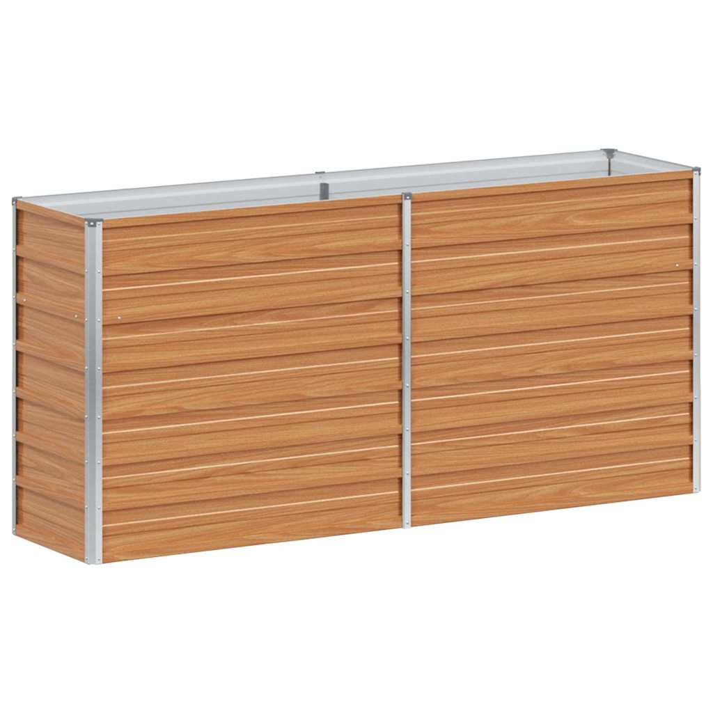 Hochbeet Hellbraun 160 x 40 x 77 cm Verzinkter Stahl