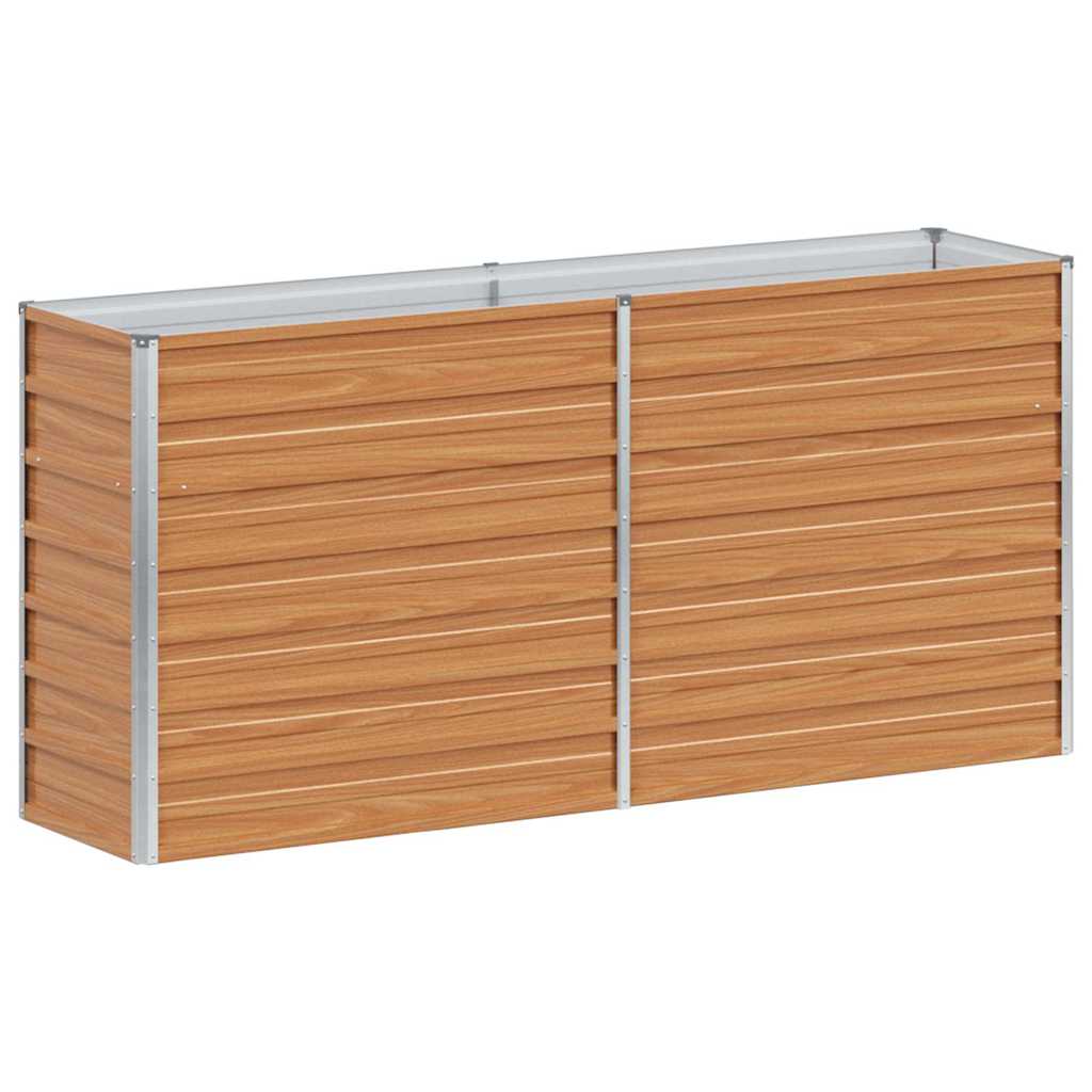 Hochbeet Hellbraun 160 x 40 x 77 cm Verzinkter Stahl