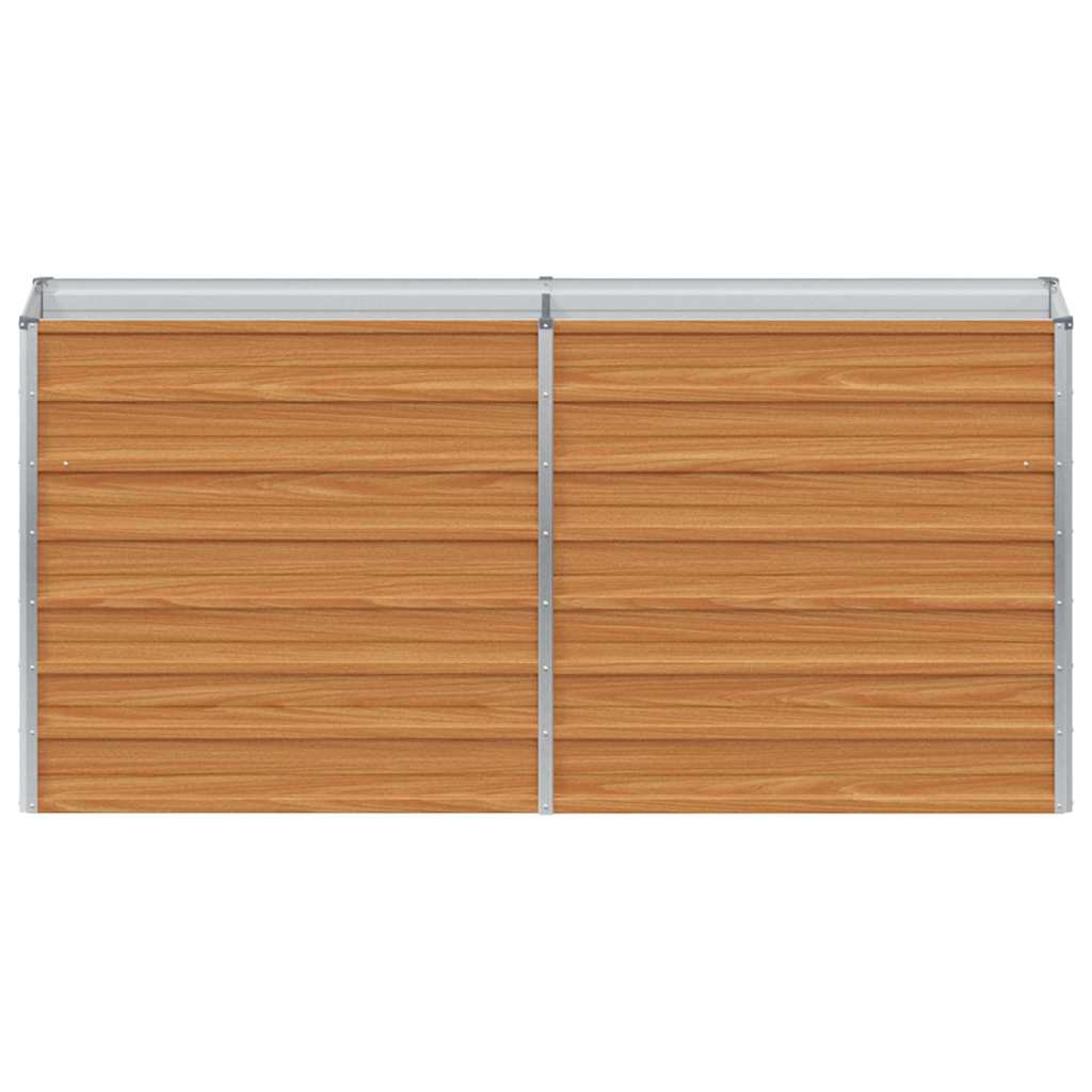 Hochbeet Hellbraun 160 x 40 x 77 cm Verzinkter Stahl