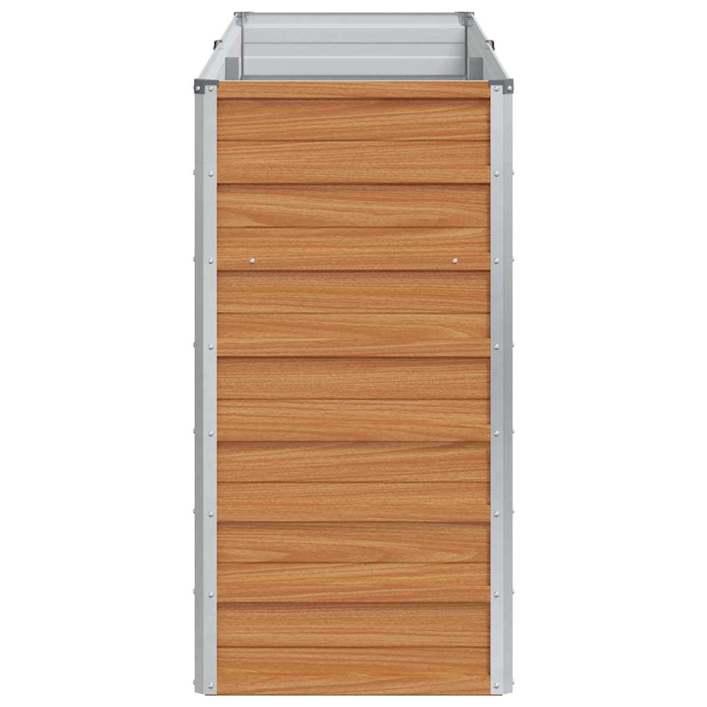 Hochbeet Hellbraun 160 x 40 x 77 cm Verzinkter Stahl