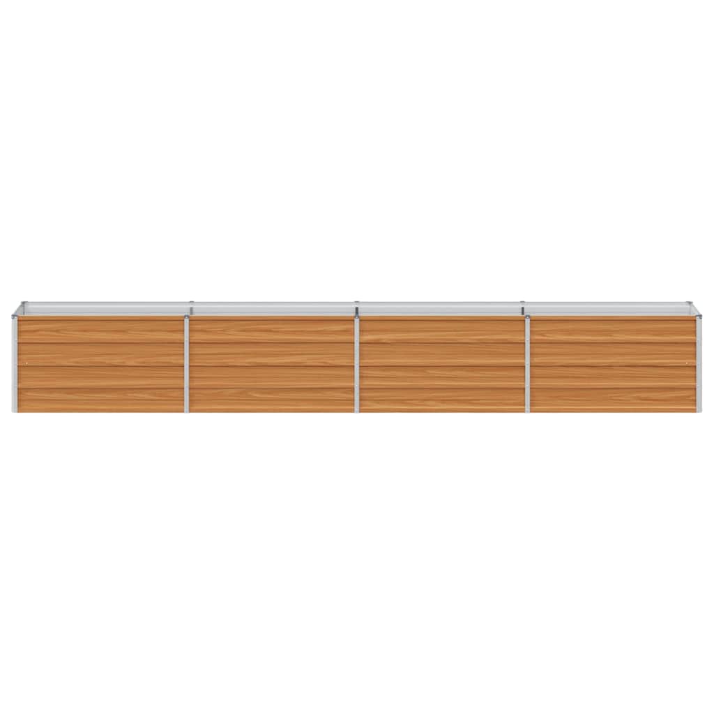 Hochbeet Hellbraun 320 x 40 x 45 cm Verzinkter Stahl
