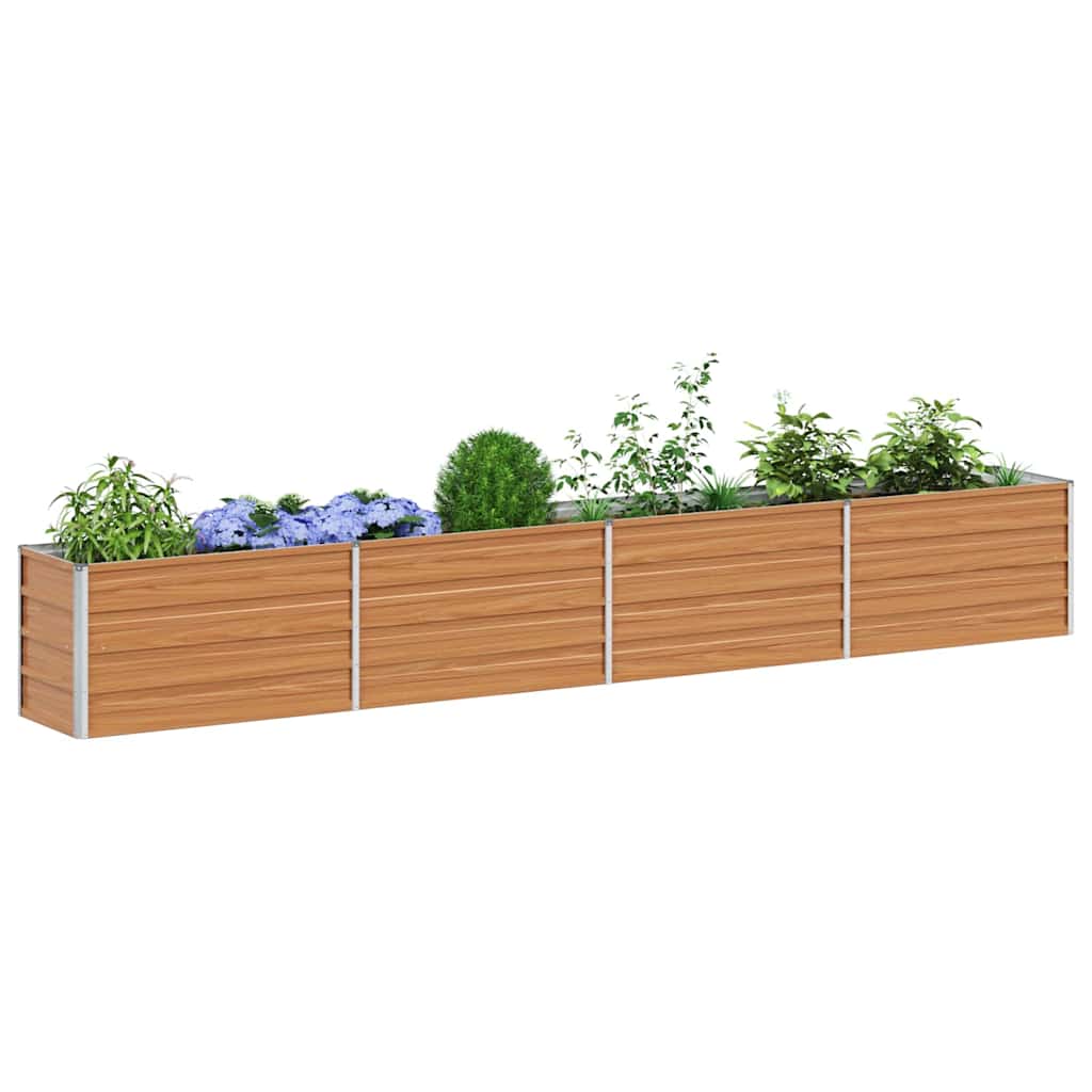 Hochbeet Hellbraun 320 x 40 x 45 cm Verzinkter Stahl