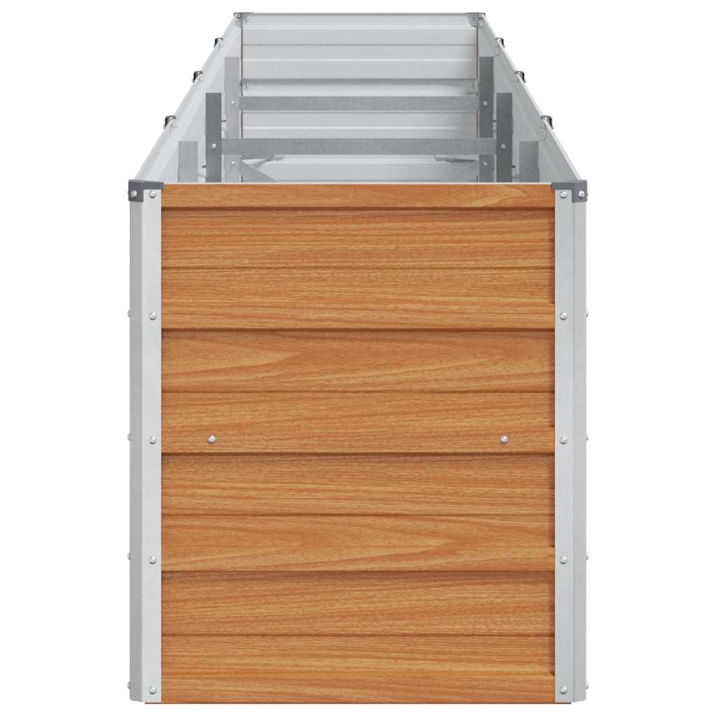 Hochbeet Hellbraun 320 x 40 x 45 cm Verzinkter Stahl