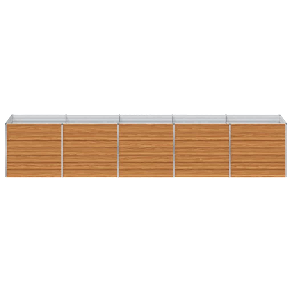Hochbeet Hellbraun 400 x 80 x 77 cm Verzinkter Stahl