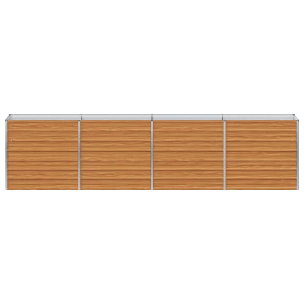 Hochbeet Hellbraun 320 x 40 x 77 cm Verzinkter Stahl