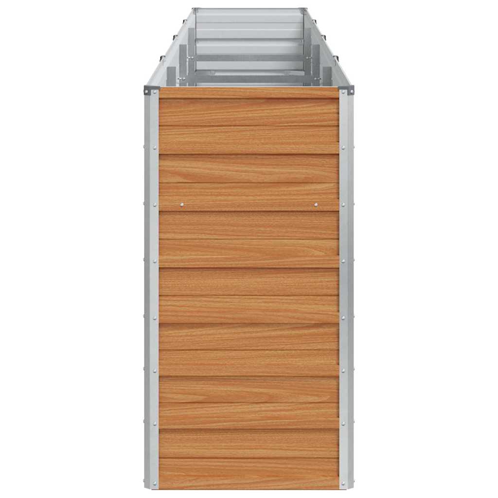 Hochbeet Hellbraun 320 x 40 x 77 cm Verzinkter Stahl