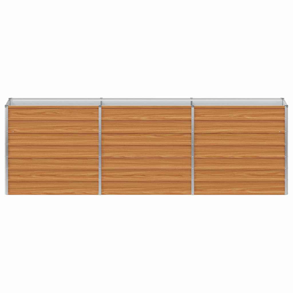 Hochbeet Hellbraun 240 x 40 x 77 cm Verzinkter Stahl