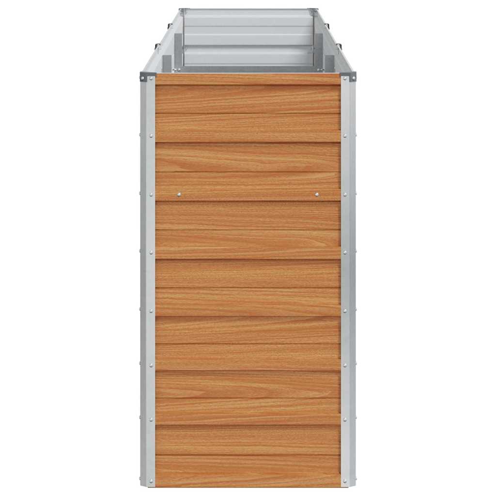 Hochbeet Hellbraun 240 x 40 x 77 cm Verzinkter Stahl