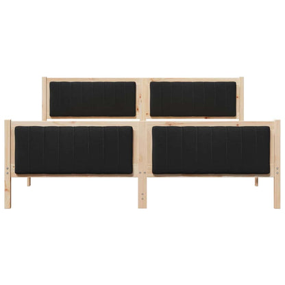 Bettgestell Braun und Schwarz 180 x 200 cm Massivholz Kiefer