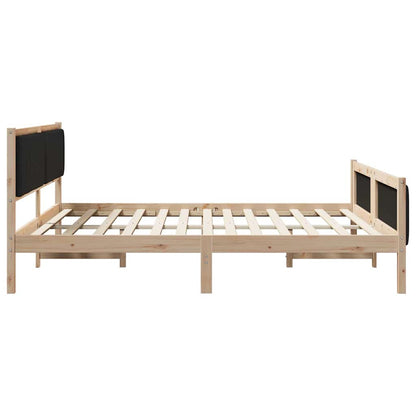 Bettgestell Braun und Schwarz 180 x 200 cm Massivholz Kiefer