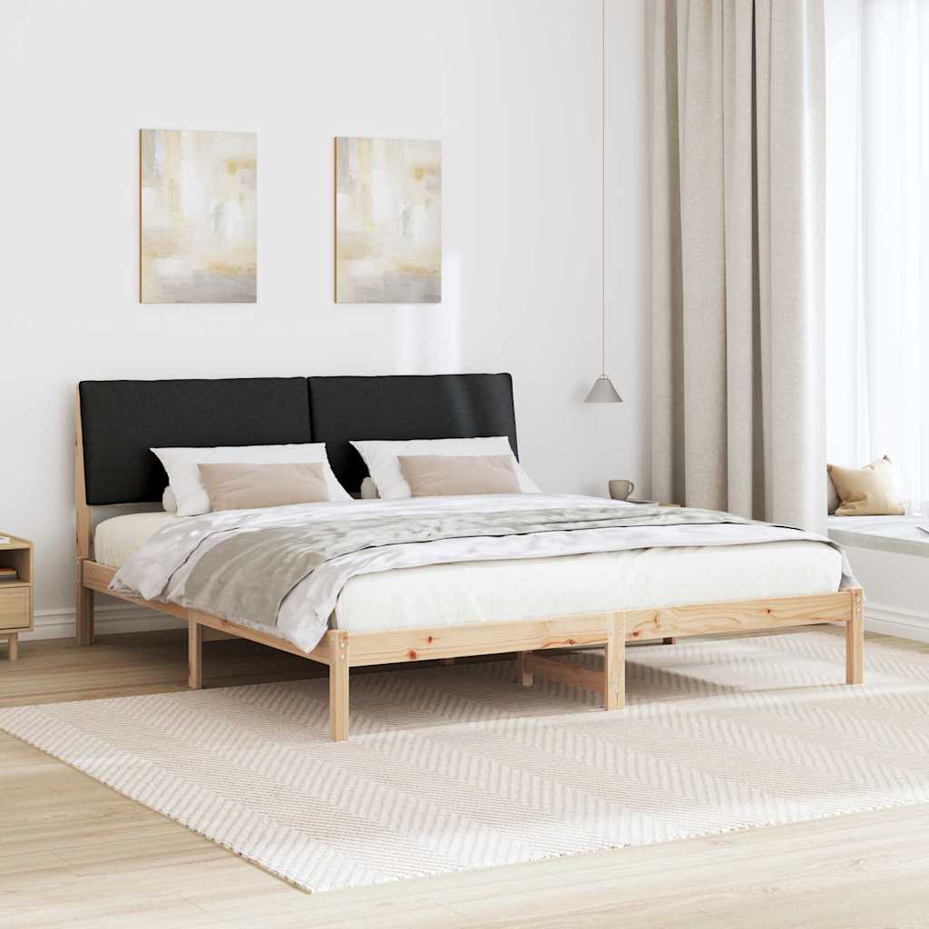 Bettgestell Braun und Schwarz 180 x 200 cm Massivholz Kiefer