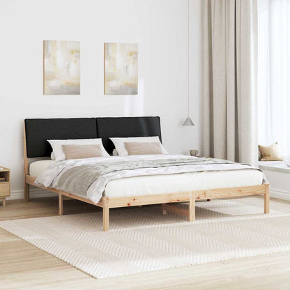 Bettgestell Braun und Schwarz 180 x 200 cm Massivholz Kiefer